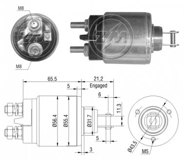 Втягуюче реле стартера ZM ZM579