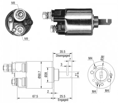 Втягуюче реле стартера ZM ZM606