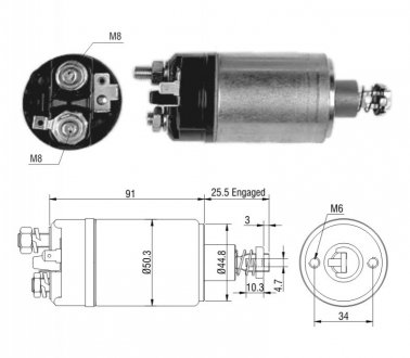 Реле втягуюче стартера ZM ZM626