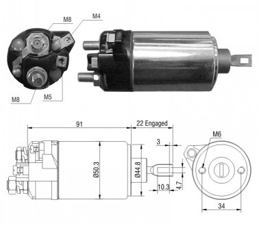 Втягуюче реле стартера ZM ZM628
