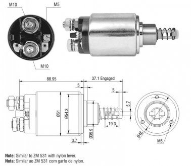 Втягуюче реле стартера ZM ZM631