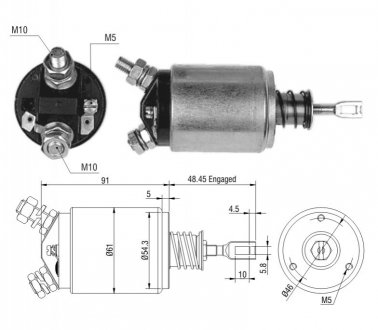 Втягуюче реле стартера ZM ZM633