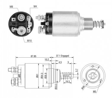 Втягуюче реле стартера ZM ZM640