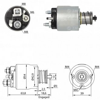 Втягуюче реле стартера ZM ZM6494