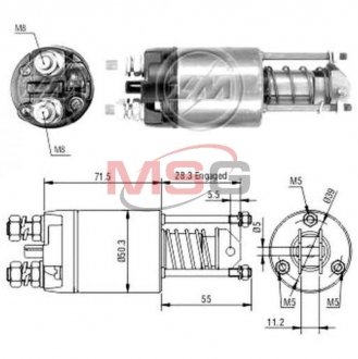 Втягуюче реле стартера ZM ZM651