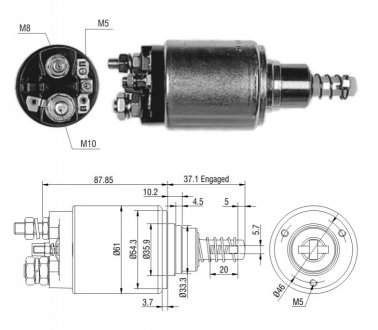 Реле втягуюче стартера ZM ZM653