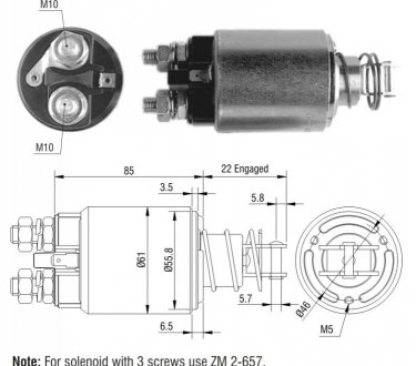 Втягуюче реле стартера ZM ZM657