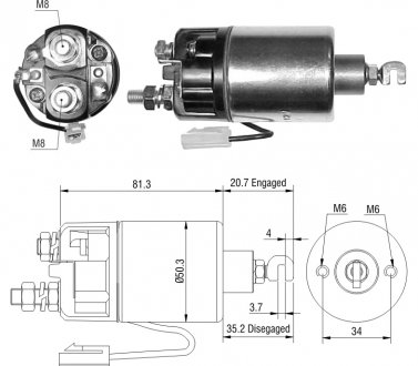 Втягуюче реле стартера ZM ZM662