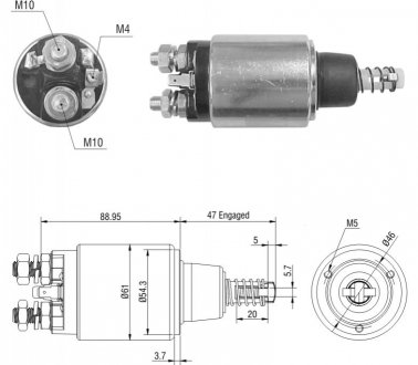 Втягуюче реле стартера ZM ZM6640