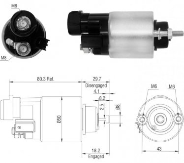 Втягуюче реле стартера ZM ZM6708