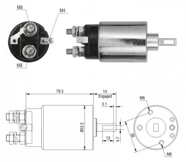 Втягуюче реле стартера ZM ZM689