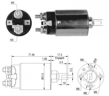 Втягуюче реле стартера ZM ZM692