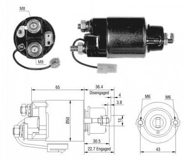 Втягуюче реле стартера ZM ZM704