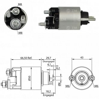 Втягуюче реле стартера ZM ZM705