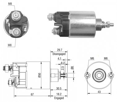 Втягуюче реле стартера ZM ZM709