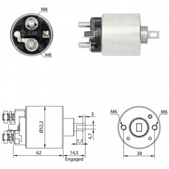 Втягуюче реле стартера ZM ZM716