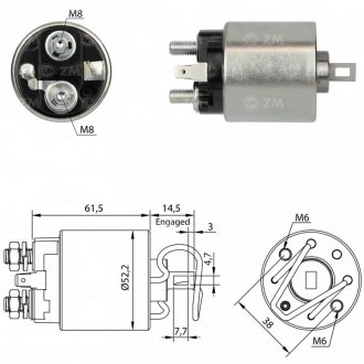 Втягуюче реле стартера ZM ZM717