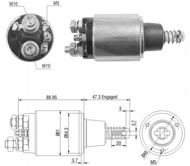 Втягуюче реле стартера ZM ZM735