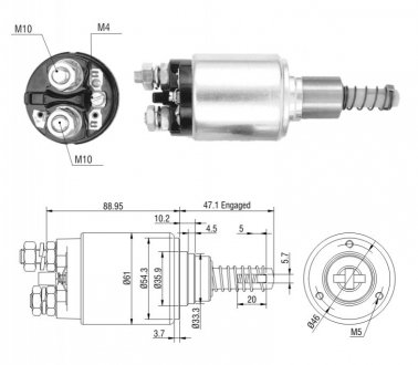 Втягуюче реле стартера ZM ZM736