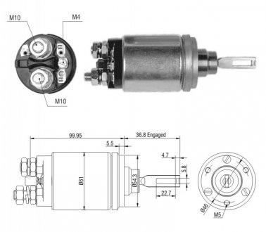 Втягуюче реле стартера ZM ZM742