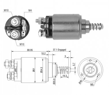 Втягуюче реле стартера ZM ZM743