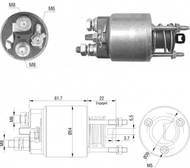Втягувальне реле стартера ZM ZM7595