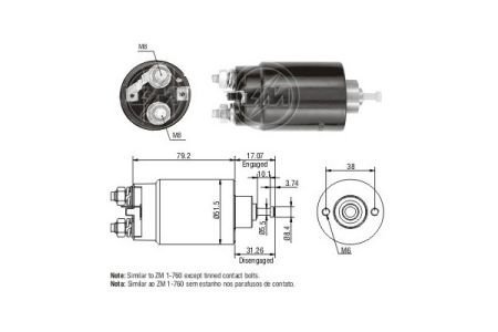 Втягуюче реле стартера ZM ZM760