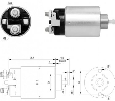 Втягуюче реле стартера ZM ZM7698