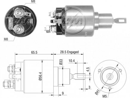Реле втягуюче стартера ZM ZM773