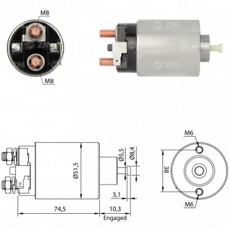 Втягуюче реле стартера ZM ZM790
