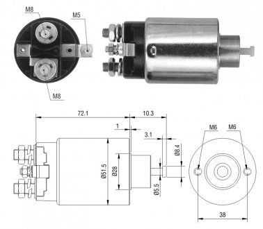 Втягуюче реле стартера ZM ZM795