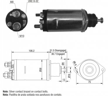 Втягуюче реле стартера ZM ZM 813