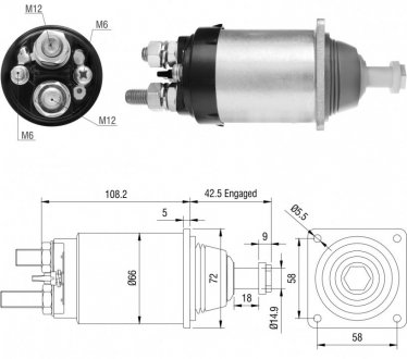 Втягуюче реле стартера ZM ZM836