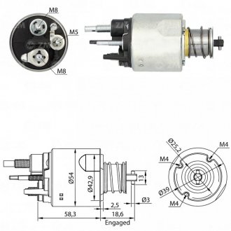 Втягуюче реле стартера ZM ZM 8494