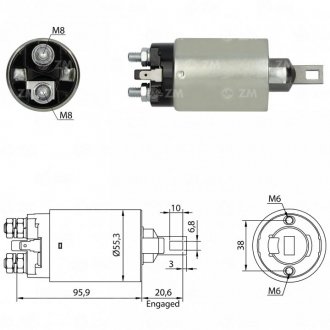 Втягуюче реле стартера ZM ZM891