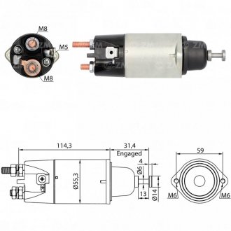 Втягуюче реле стартера ZM ZM898