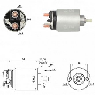 Реле втягуюче стартера ZM ZM961